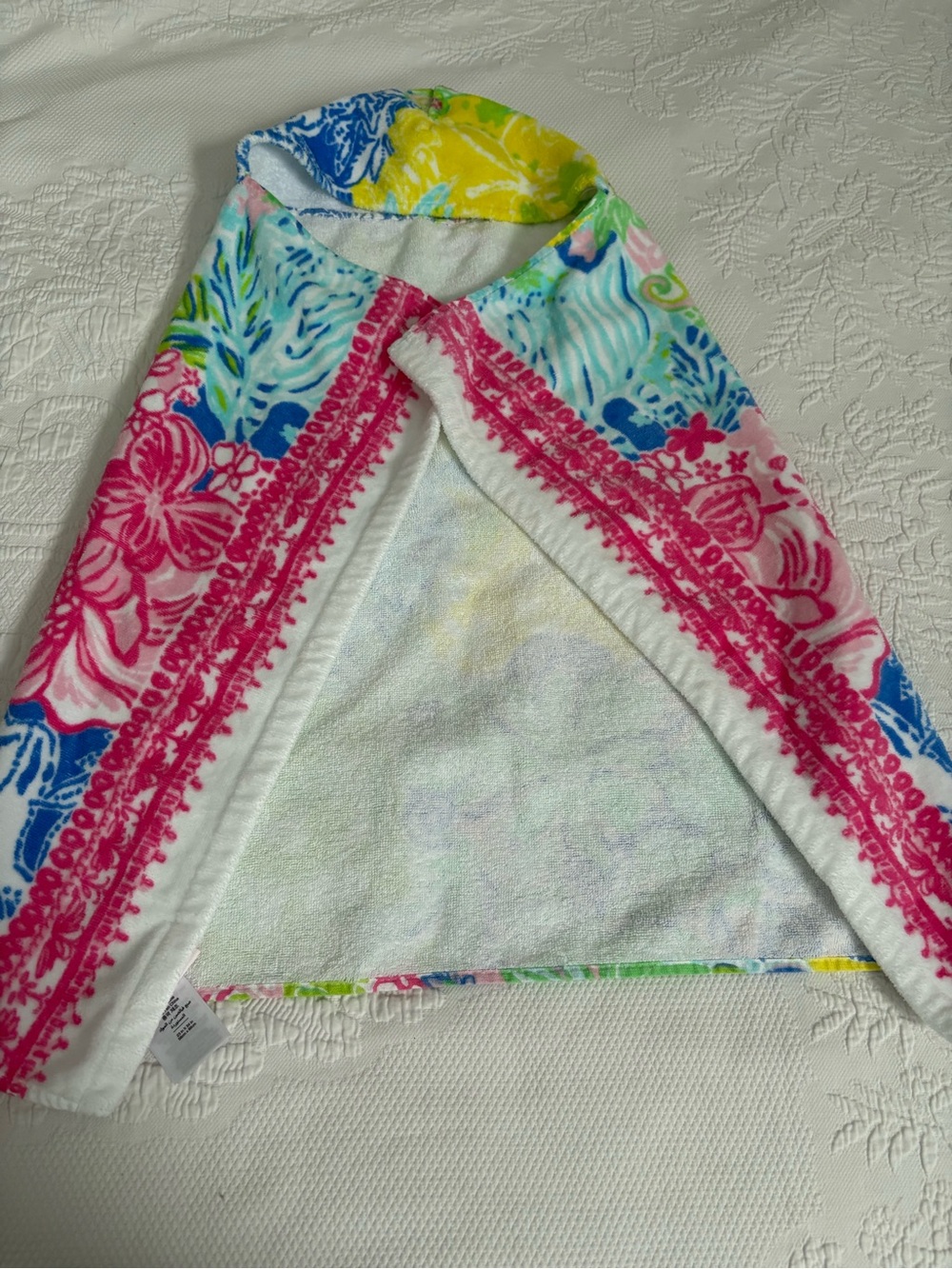 Lily Pulitzer for Pottery barn kids hooded towel swimming beach terry cloth